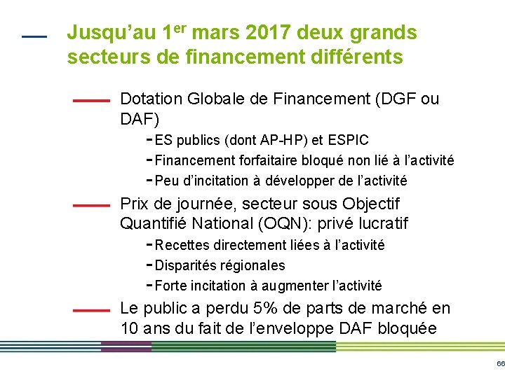 Jusqu’au 1 er mars 2017 deux grands secteurs de financement différents Dotation Globale de Jusqu’au 1 er mars 2017 deux grands secteurs de financement différents Dotation Globale de