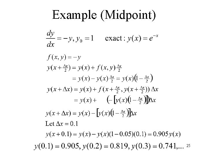 Example (Midpoint) 25 