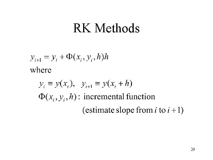 RK Methods 29 