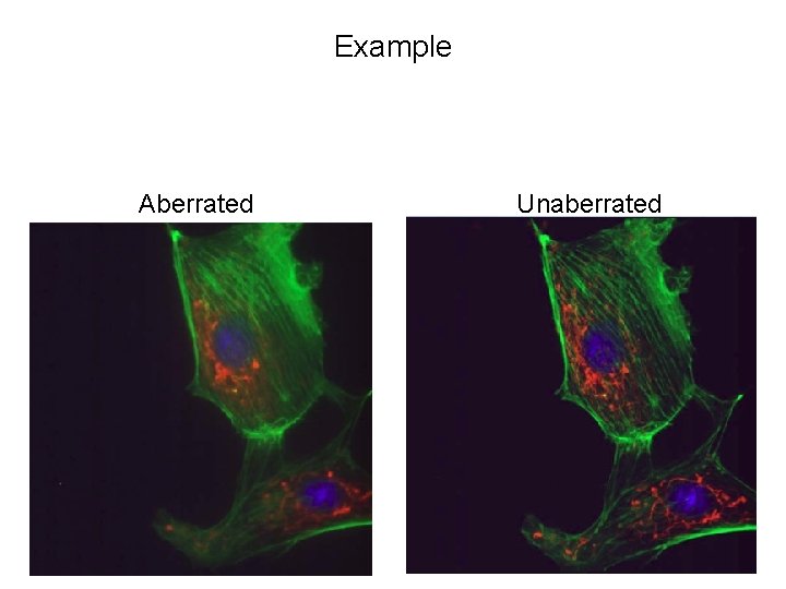 Example Aberrated Unaberrated Example Aberrated Unaberrated