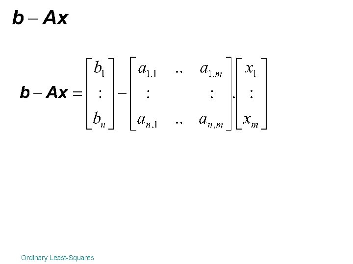 Ordinary Least-Squares 