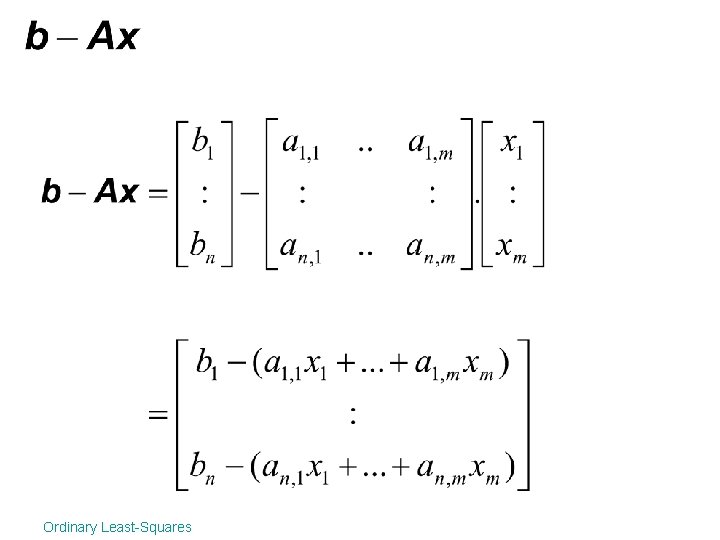 Ordinary Least-Squares 