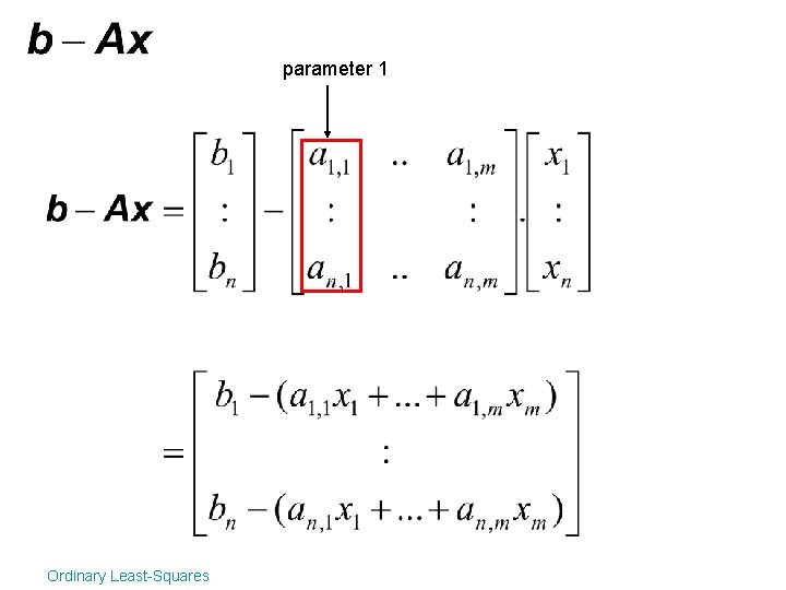 parameter 1 Ordinary Least-Squares 
