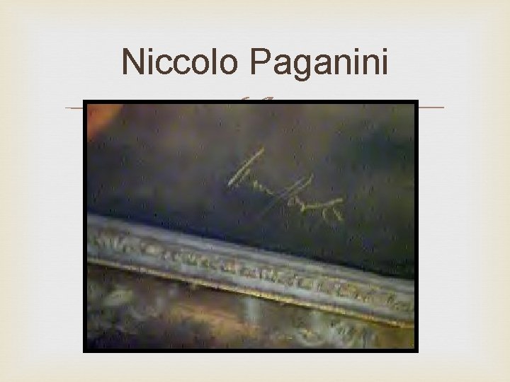 Niccolo Paganini 