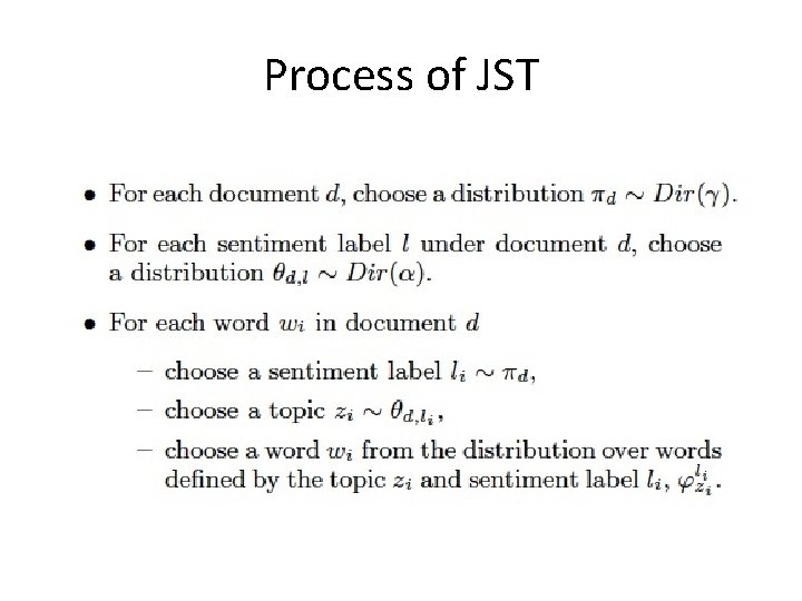 Process of JST 