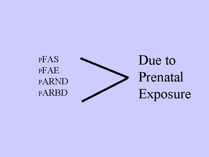 PFAS PFAE PARND PARBD Due to Prenatal Exposure 