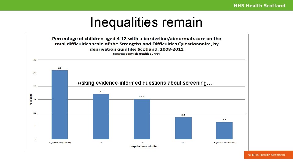Inequalities remain Asking evidence-informed questions about screening…. 