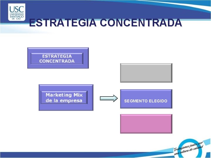 ESTRATEGIA CONCENTRADA SEGMENTO ELEGIDO 