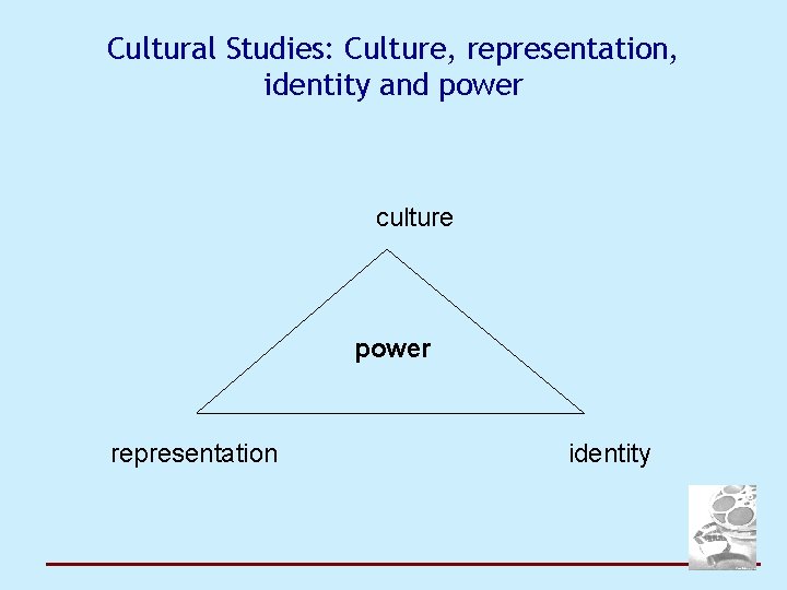 Cultural Studies: Culture, representation, identity and power culture power representation identity 