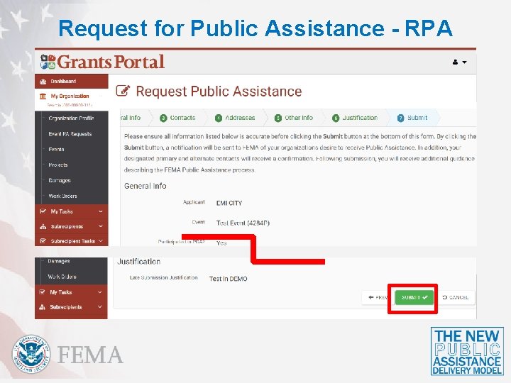 Request for Public Assistance - RPA 