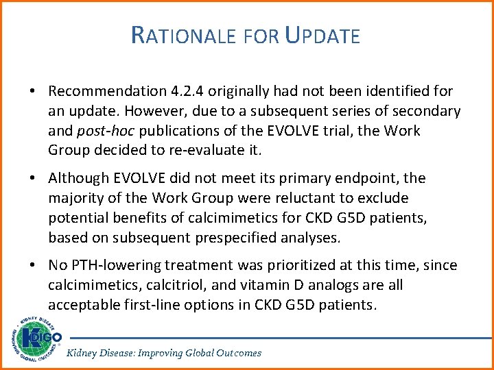 RATIONALE FOR UPDATE • Recommendation 4. 2. 4 originally had not been identified for