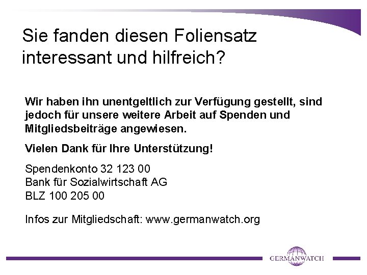 Sie fanden diesen Foliensatz interessant und hilfreich? Wir haben ihn unentgeltlich zur Verfügung gestellt,