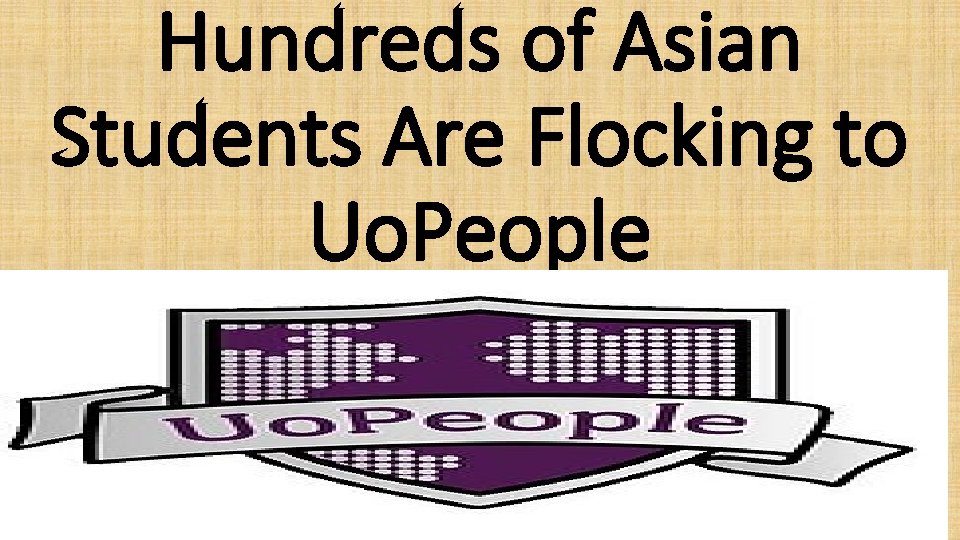 Hundreds of Asian Students Are Flocking to Uo. People 