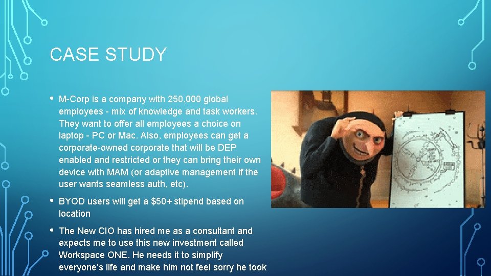 CASE STUDY • M-Corp is a company with 250, 000 global employees - mix CASE STUDY • M-Corp is a company with 250, 000 global employees - mix
