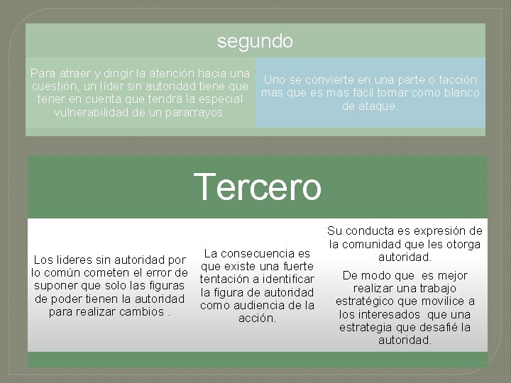 segundo Para atraer y dirigir la atención hacia una Uno se convierte en una