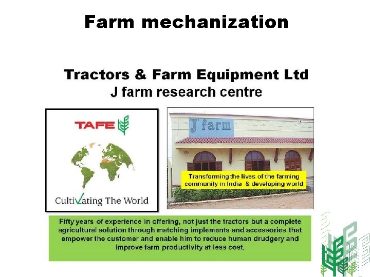 Farm mechanization 
