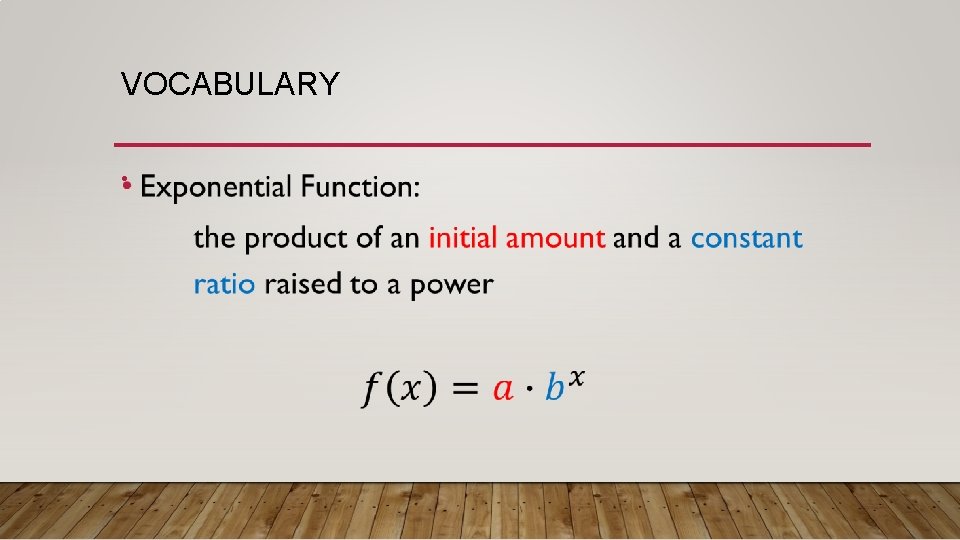 VOCABULARY • 