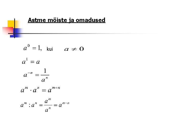 Astme mõiste ja omadused kui 