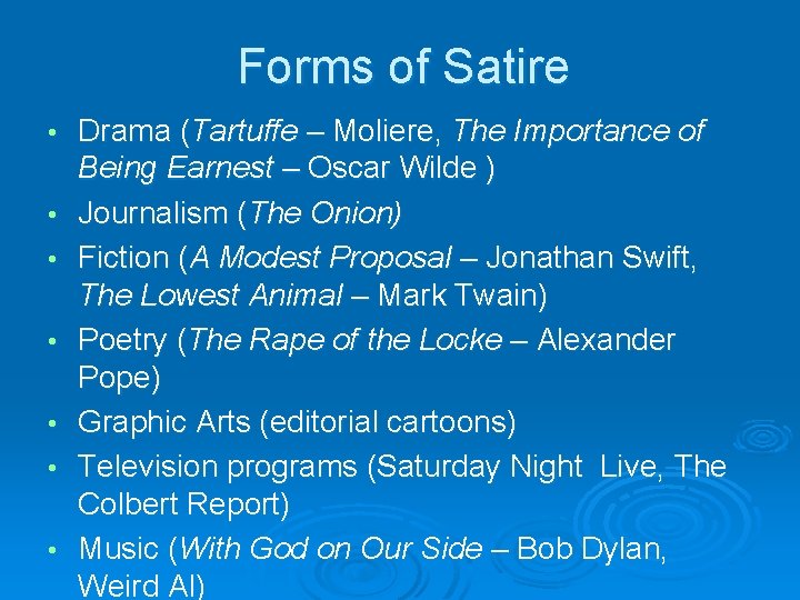 What Is Satire Drama