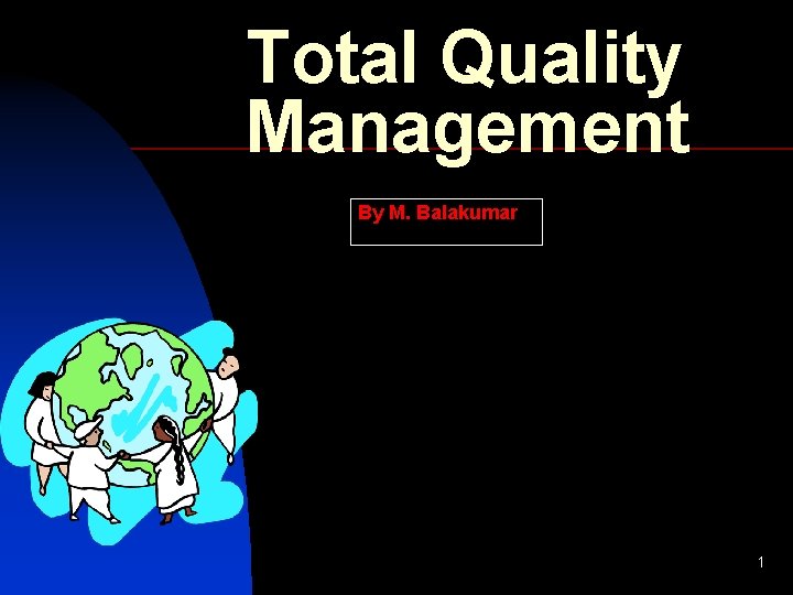 Total Quality Management By M. Balakumar 1 