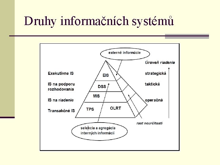 Druhy informačních systémů 
