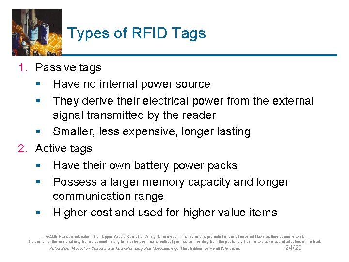 Types of RFID Tags 1. Passive tags § Have no internal power source §