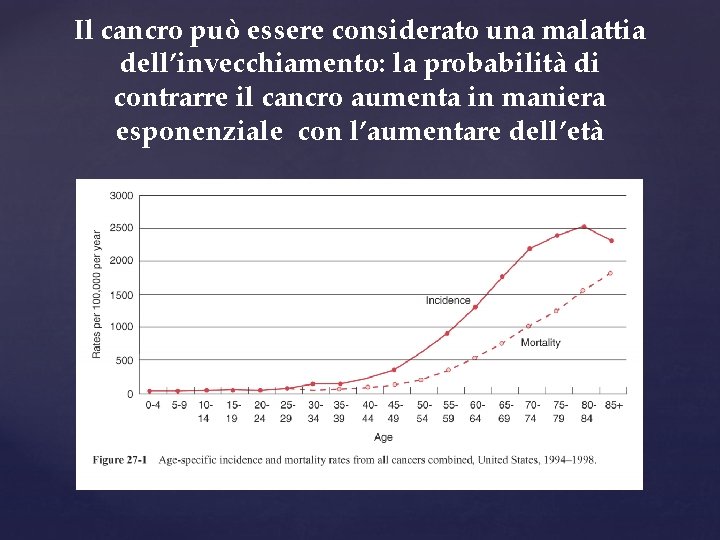 Il cancro può essere considerato una malattia dell’invecchiamento: la probabilità di contrarre il cancro