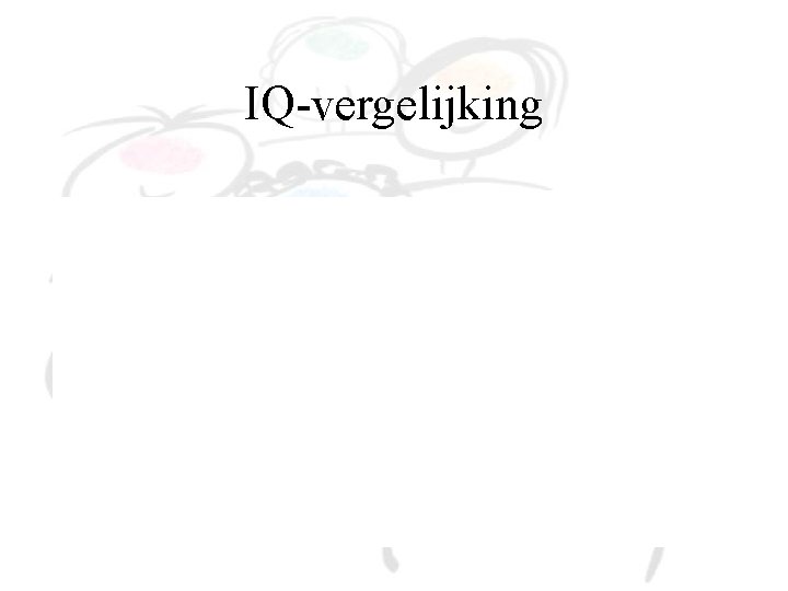 IQ-vergelijking IQ-vergelijking