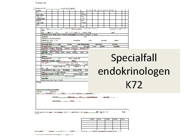 Specialfall endokrinologen K 72 