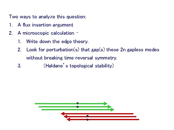 Two ways to analyze this question: 1. A flux insertion argument 2. A microscopic