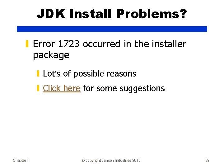 JDK Install Problems? ▮ Error 1723 occurred in the installer package ▮ Lot’s of