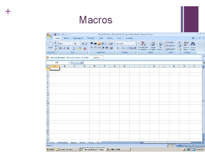 + Macros 