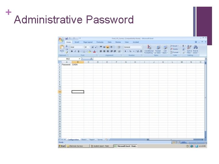 + Administrative Password 