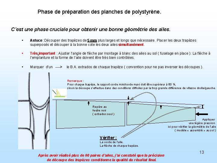 Phase de préparation des planches de polystyrène. C’est une phase cruciale pour obtenir une