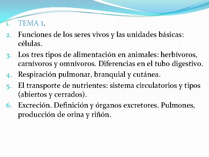 1. TEMA 1. 2. Funciones de los seres vivos y las unidades básicas: células.