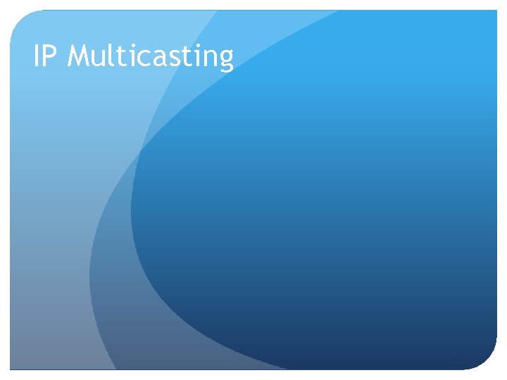 IP Multicasting 65 