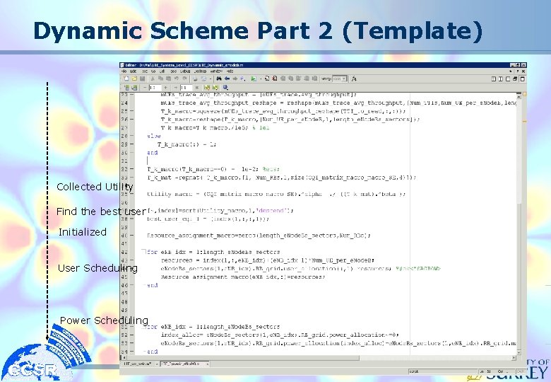 Dynamic Scheme Part 2 (Template) Collected Utility Find the best user Initialized User Scheduling