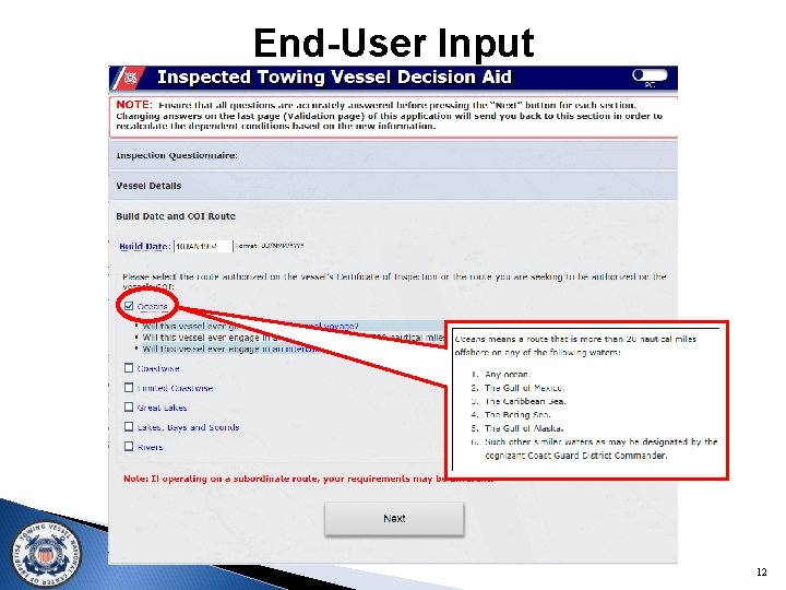 End-User Input 12 