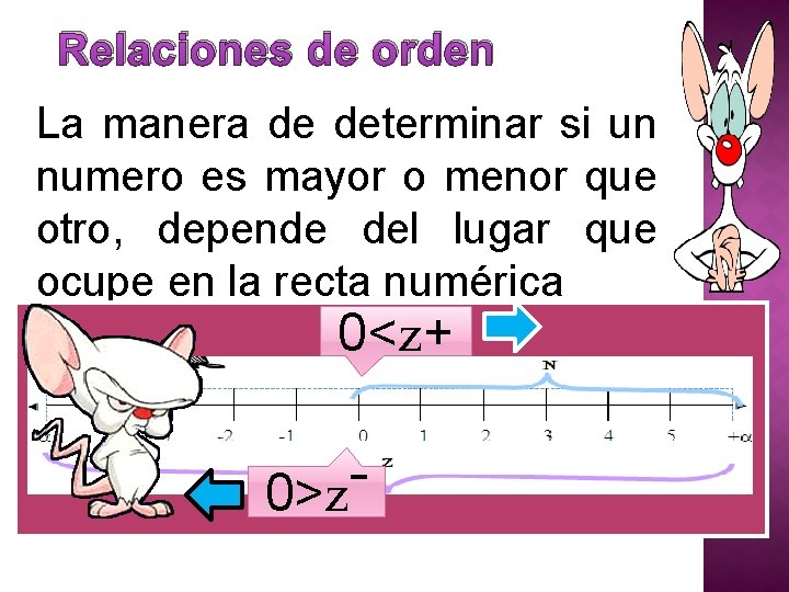 Relaciones de orden La manera de determinar si un numero es mayor o menor Relaciones de orden La manera de determinar si un numero es mayor o menor