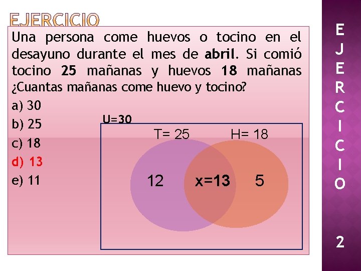 Una persona come huevos o tocino en el desayuno durante el mes de abril. Una persona come huevos o tocino en el desayuno durante el mes de abril.