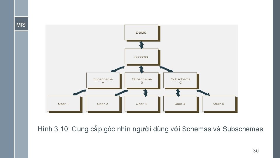 MIS Hình 3. 10: Cung cấp góc nhìn người dùng với Schemas và Subschemas