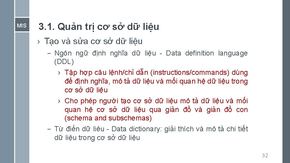 MIS 3. 1. Quản trị cơ sở dữ liệu › Tạo và sửa cơ