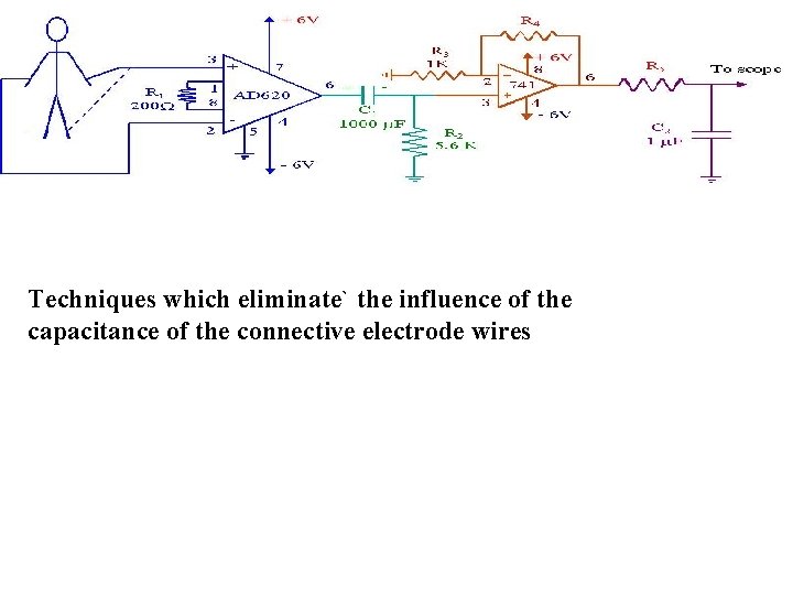 Techniques which eliminate` the influence of the capacitance of the connective electrode wires 