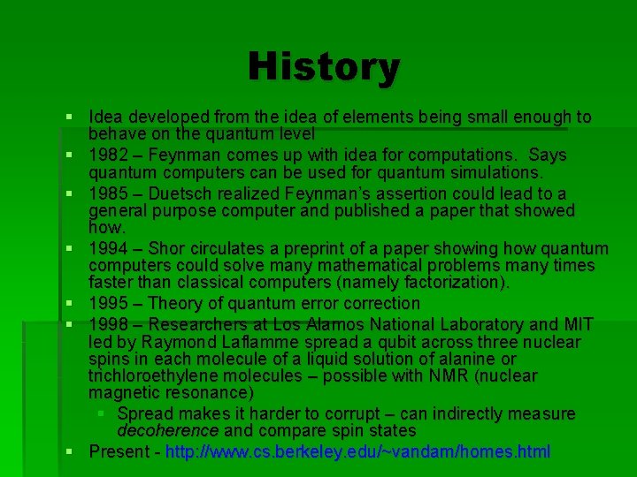 History § Idea developed from the idea of elements being small enough to behave