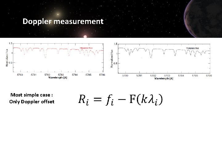 Doppler measurement Most simple case : Only Doppler offset 