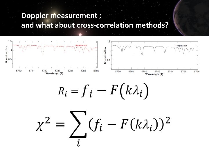 Doppler measurement : and what about cross-correlation methods? 