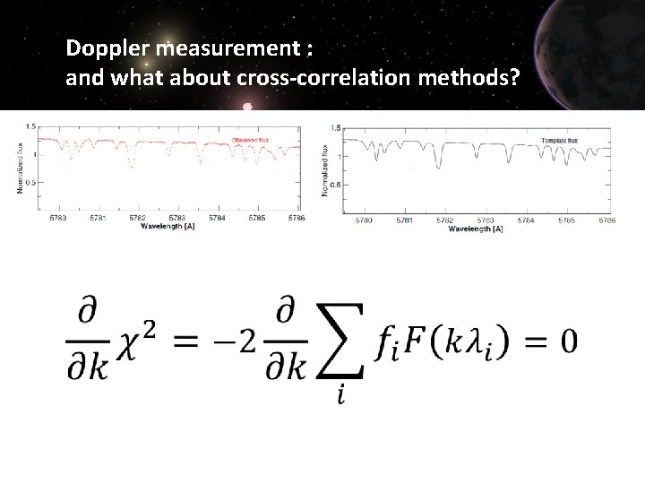 Doppler measurement : and what about cross-correlation methods? 