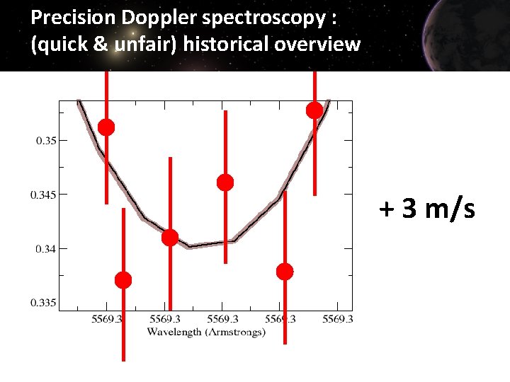 Precision Doppler spectroscopy : (quick & unfair) historical overview + 3 m/s 