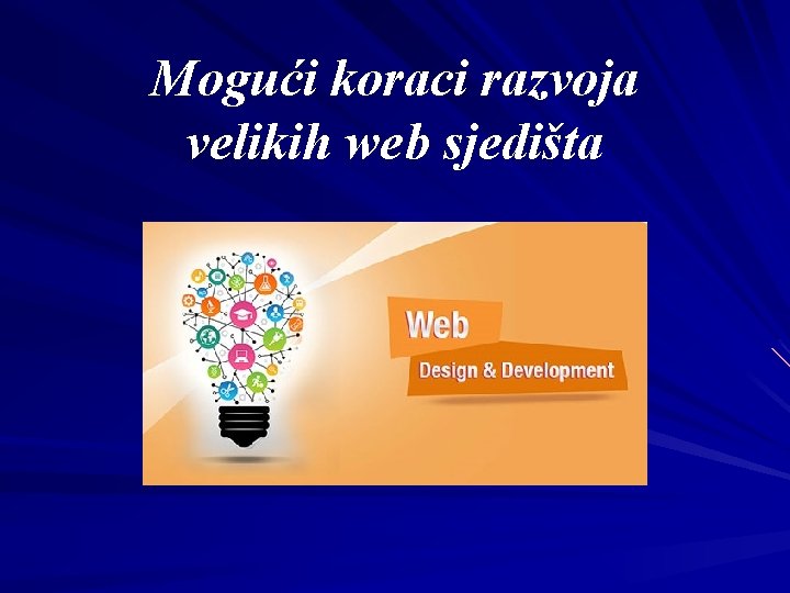 Mogući koraci razvoja velikih web sjedišta 