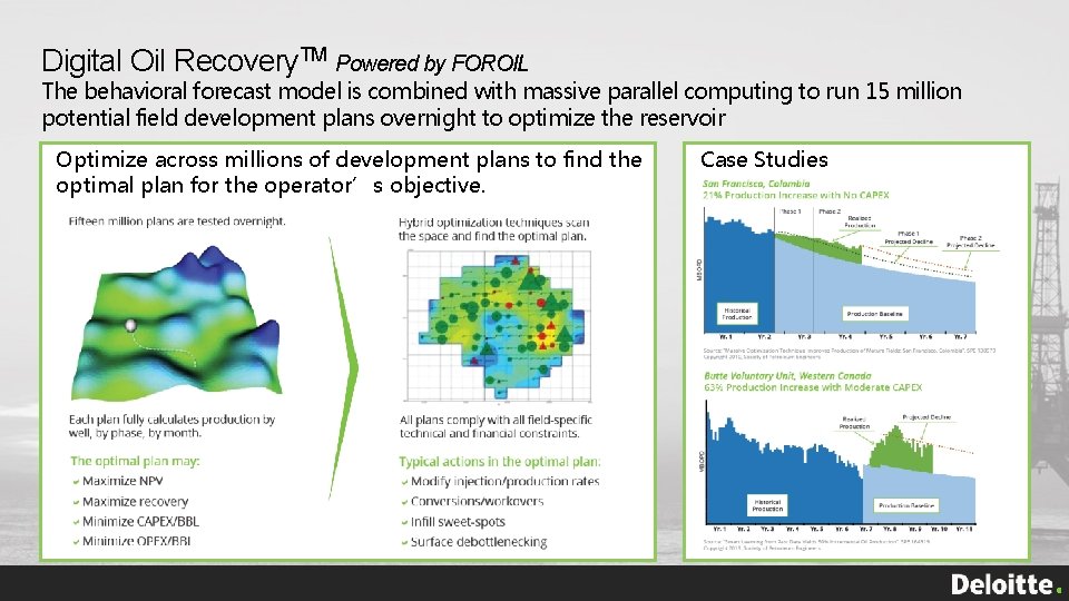 Digital Oil Recovery. TM Powered by FOROIL The behavioral forecast model is combined with